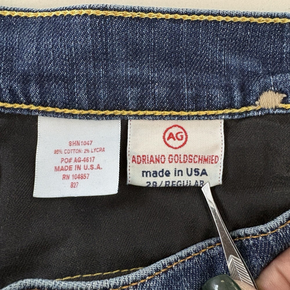 AG Adriano Goldschmied Jeans Women 29 The Shorty Cuffed Capri Capsule USA Made - Picture 5 of 12